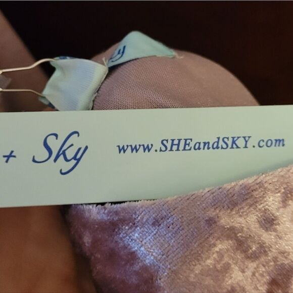 DUSTY PINK VELVET LAYERED TOP - Picture 7 of 7